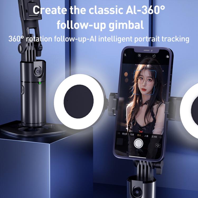 FUNSNAP Q1 Desktop 360 Degree Al Smart Face Tracking PTZ Bracket(Black) - Selfie Sticks by FUNSNAP | Online Shopping UK | buy2fix