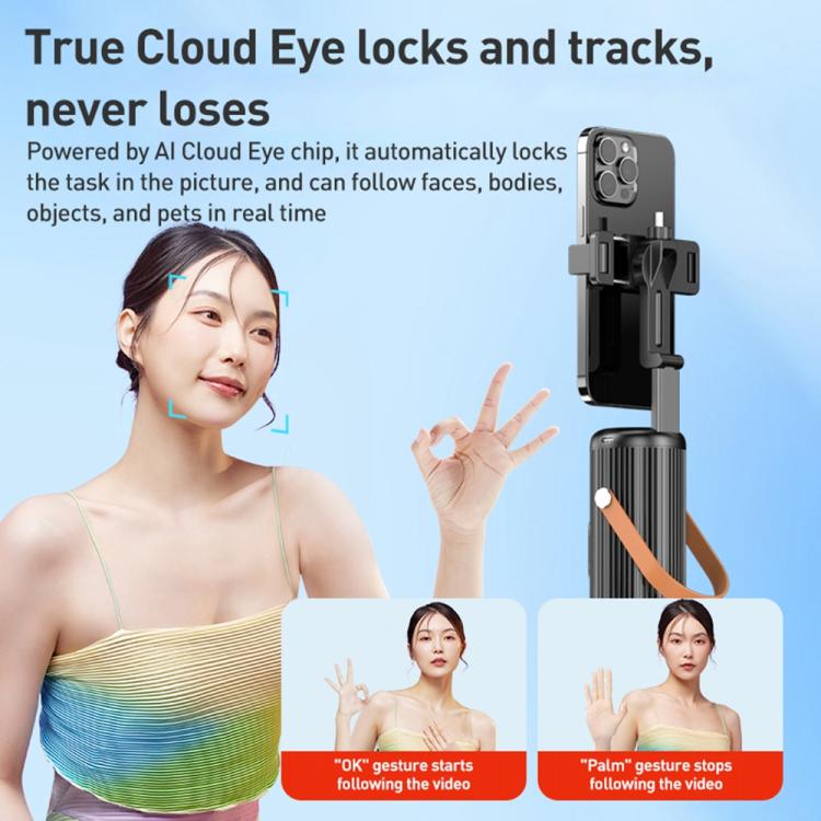 FUNSNAP Q04 Desktop Al Smart Instant Tracking PTZ Bracket(Black) - Selfie Sticks by FUNSNAP | Online Shopping UK | buy2fix