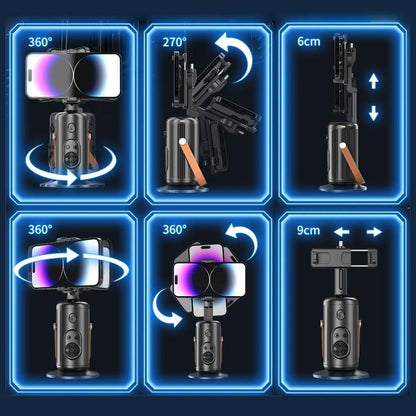 FUNSNAP Q04 Desktop Al Smart Instant Tracking PTZ Bracket(Black) - Selfie Sticks by FUNSNAP | Online Shopping UK | buy2fix