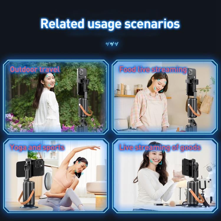 FUNSNAP Q04 Desktop Al Smart Instant Tracking PTZ Bracket(Black) - Selfie Sticks by FUNSNAP | Online Shopping UK | buy2fix