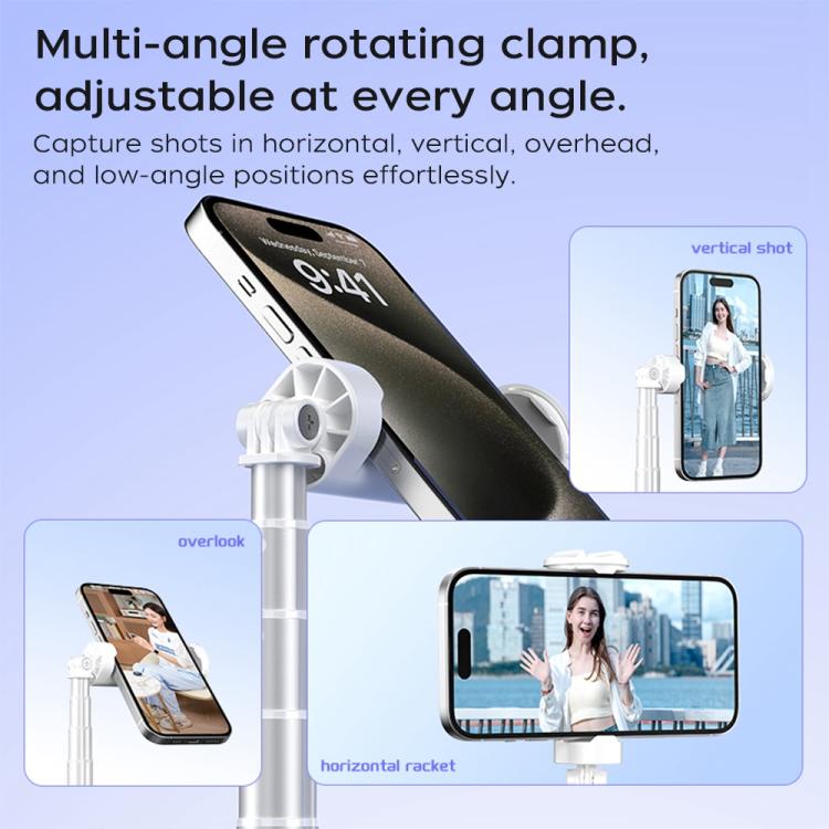 FUNSNAP X96 1.8m Auto Pop Open Tripod Remote Selfie Stick(White) - Selfie Sticks by FUNSNAP | Online Shopping UK | buy2fix