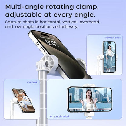 FUNSNAP X96 1.8m Auto Pop Open Tripod Remote Selfie Stick(White) - Selfie Sticks by FUNSNAP | Online Shopping UK | buy2fix