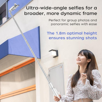 FUNSNAP X96 1.8m Auto Pop Open Tripod Remote Selfie Stick(White) - Selfie Sticks by FUNSNAP | Online Shopping UK | buy2fix