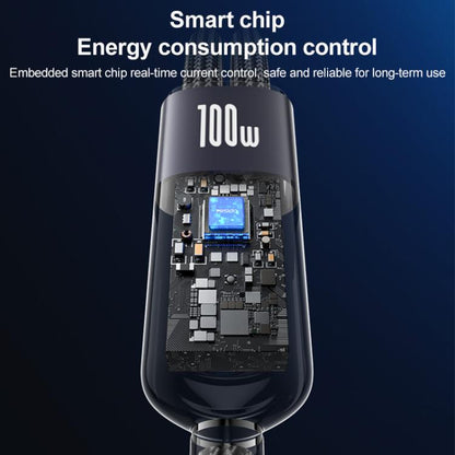 Yesido CA92 100W 5A USB-C / Type-C to Dual Type-C 2 in 1 Charging Cable, Length:1.2m(Black) - USB-C & Type-C Cable by Yesido | Online Shopping UK | buy2fix