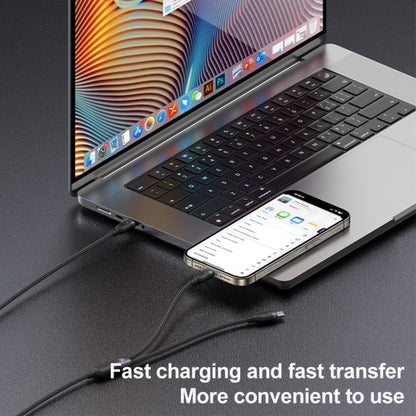 Yesido CA92 100W 5A USB-C / Type-C to Dual Type-C 2 in 1 Charging Cable, Length:1.2m(Black) - USB-C & Type-C Cable by Yesido | Online Shopping UK | buy2fix