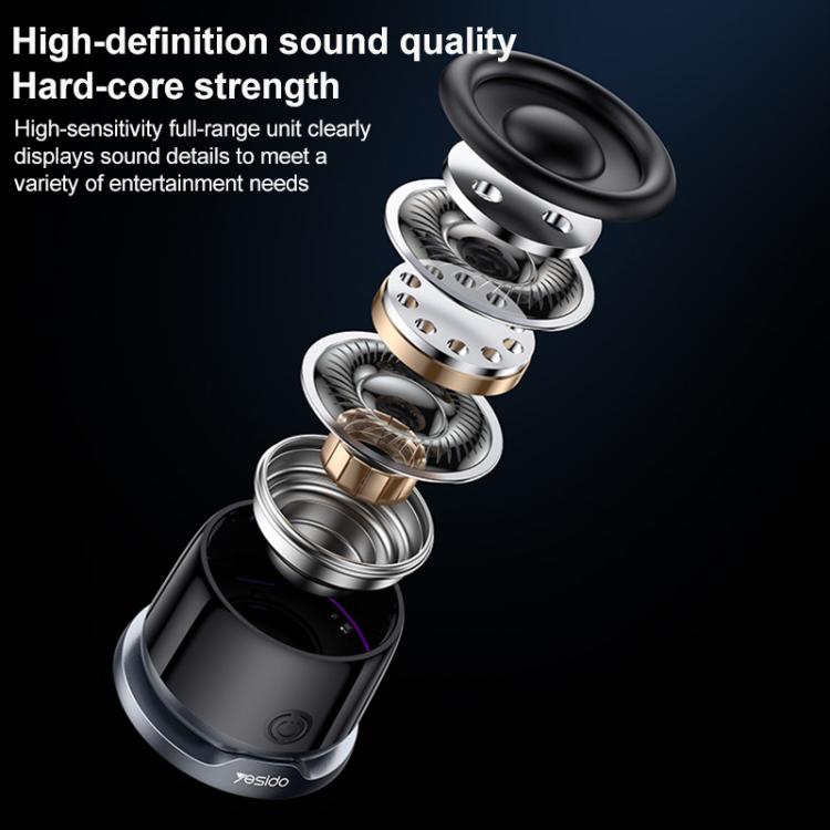 Yesido YSW32 3W RGB Magnetic Mini Wireless Speaker(Black) - Mini Speaker by Yesido | Online Shopping UK | buy2fix