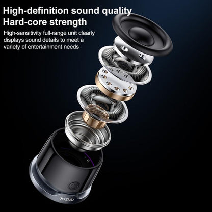 Yesido YSW32 3W RGB Magnetic Mini Wireless Speaker(Black) - Mini Speaker by Yesido | Online Shopping UK | buy2fix