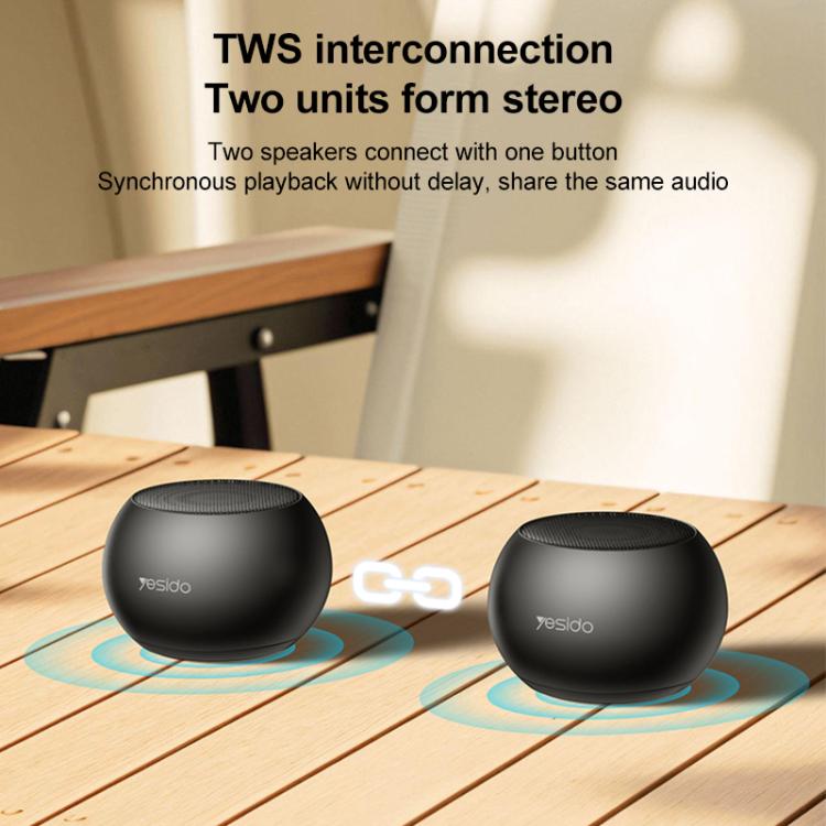Yesido YSW33 3W Aluminum Alloy Mini Wireless Speaker(Black) - Mini Speaker by Yesido | Online Shopping UK | buy2fix
