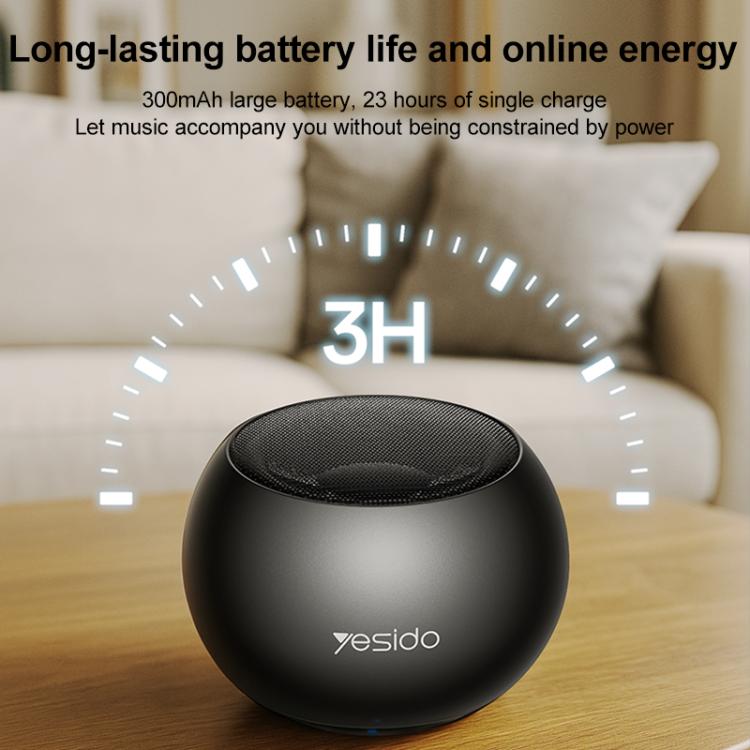 Yesido YSW33 3W Aluminum Alloy Mini Wireless Speaker(Black) - Mini Speaker by Yesido | Online Shopping UK | buy2fix
