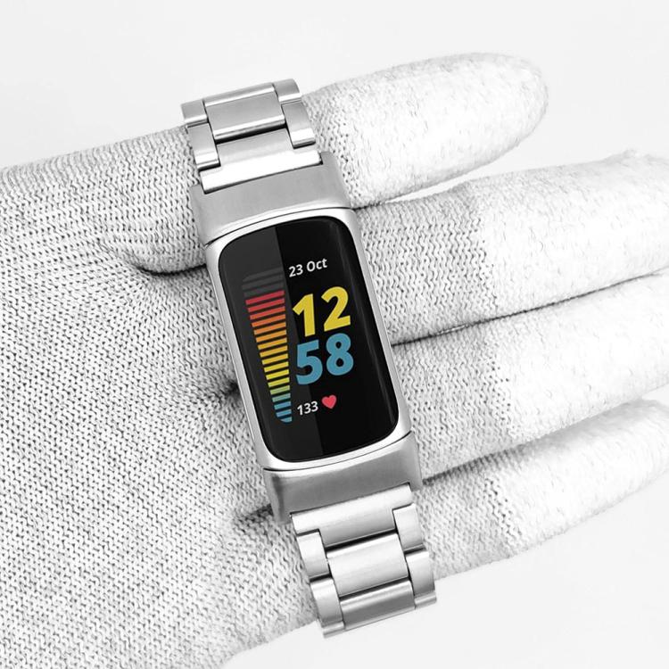 For Fitbit Charge 6 / 5 xDfind Three Beads Quick Release Metal Watch Band(Gold) - Watch Bands by xDfind | Online Shopping UK | buy2fix