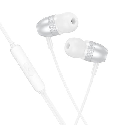 Borofone BM95 Excepcional Type-C Interface Universal Digital Wired Earphones with Microphone, Length: 1.2m(Silver) - Normal Style Earphone by Borofone | Online Shopping UK | buy2fix