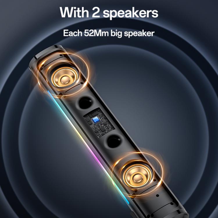 Yesido YSW27 10W RGB Desktop Wireless Speaker(Black) - Desktop Speaker by Yesido | Online Shopping UK | buy2fix