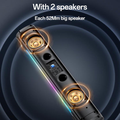 Yesido YSW27 10W RGB Desktop Wireless Speaker(Black) - Desktop Speaker by Yesido | Online Shopping UK | buy2fix