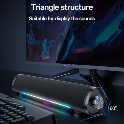 Yesido YSW27 10W RGB Desktop Wireless Speaker(Black) - Desktop Speaker by Yesido | Online Shopping UK | buy2fix