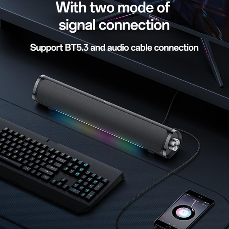 Yesido YSW27 10W RGB Desktop Wireless Speaker(Black) - Desktop Speaker by Yesido | Online Shopping UK | buy2fix