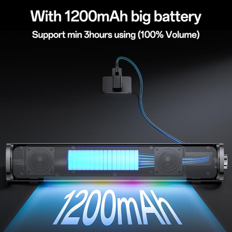 Yesido YSW27 10W RGB Desktop Wireless Speaker(Black) - Desktop Speaker by Yesido | Online Shopping UK | buy2fix