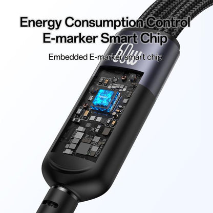 Yesido CA136C 60W USB-C / Type-C to Type-C & iWatch 2 in 1 Charging Cable, Length:1.2m(Black) - Charger / Holder by Yesido | Online Shopping UK | buy2fix