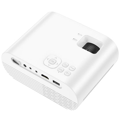 hoco DT1 1280x720P 140ANSI WiFi Bluetooth Wireless Projector Same Screen Version, EU Plug(White) - Mini Projector by hoco | Online Shopping UK | buy2fix