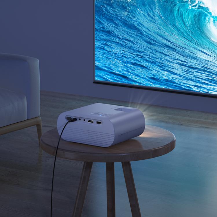 hoco DT1 1280x720P 140ANSI WiFi Bluetooth Wireless Projector Same Screen Version, EU Plug(White) - Mini Projector by hoco | Online Shopping UK | buy2fix