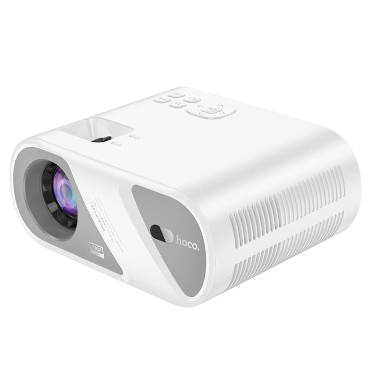 hoco DT1 1280x720P 140ANSI WiFi Bluetooth Wireless Projector Same Screen Version, US Plug(White) - Mini Projector by hoco | Online Shopping UK | buy2fix