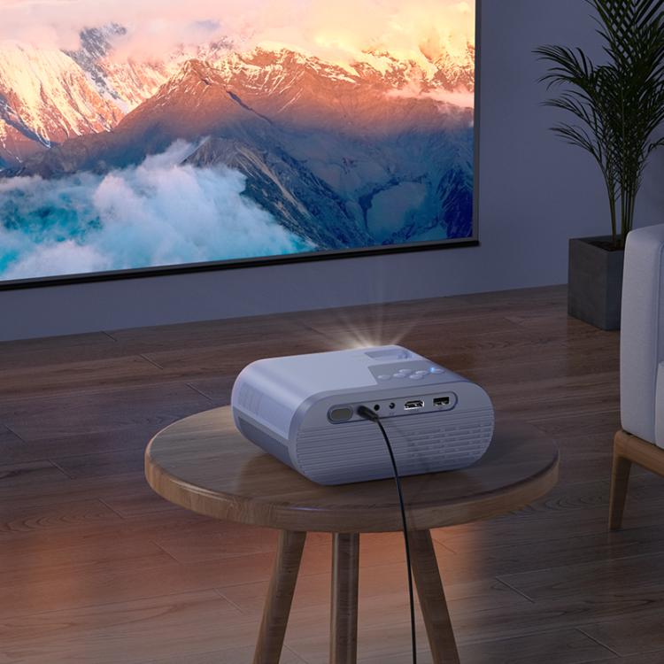 hoco DT2 1280x720P 140ANSI Smart WiFi Bluetooth Projector Android Version, EU Plug(White) - Mini Projector by hoco | Online Shopping UK | buy2fix