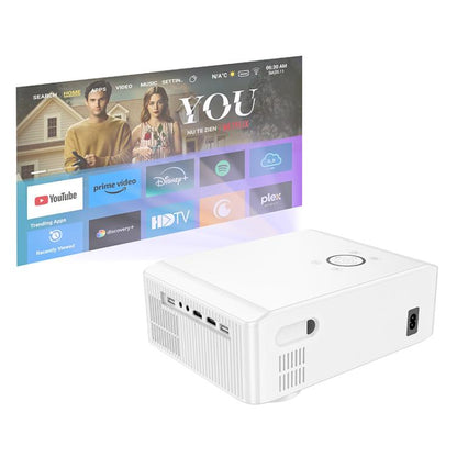 hoco DT3 1920x1080P 370ANSI Smart Electric Focus Projector Android Version, EU Plug(White) - Mini Projector by hoco | Online Shopping UK | buy2fix
