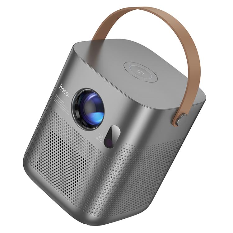 hoco DT4 1280x720P 190ANSI Smart Full Autofocus Projector Android Version, US Plug(Metal Grey) - Mini Projector by hoco | Online Shopping UK | buy2fix