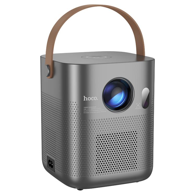 hoco DT4 1280x720P 190ANSI Smart Full Autofocus Projector Android Version, UK Plug(Metal Grey) - Mini Projector by hoco | Online Shopping UK | buy2fix