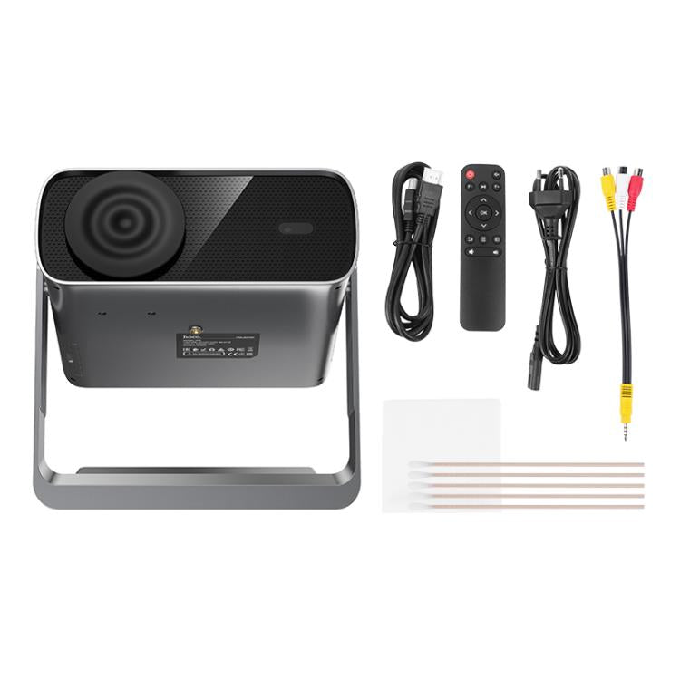 hoco DT5 1920x1080P 270ANSI Smart Electric Focus Projector Android Version, EU Plug(Metal Grey) - Mini Projector by hoco | Online Shopping UK | buy2fix