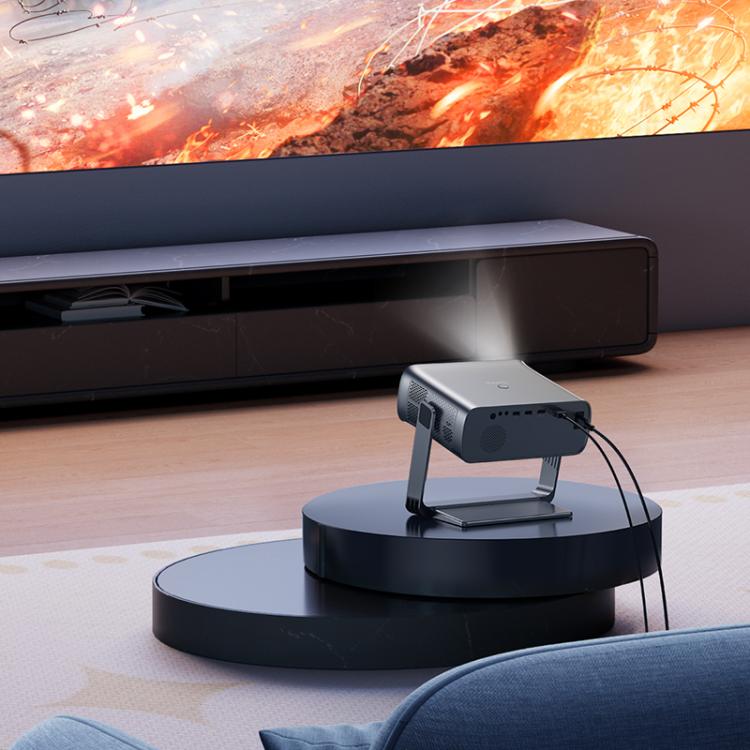 hoco DT5 1920x1080P 270ANSI Smart Electric Focus Projector Android Version, EU Plug(Metal Grey) - Mini Projector by hoco | Online Shopping UK | buy2fix