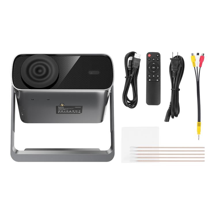 hoco DT5 1920x1080P 270ANSI Smart Electric Focus Projector Android Version, US Plug(Metal Grey) - Mini Projector by hoco | Online Shopping UK | buy2fix