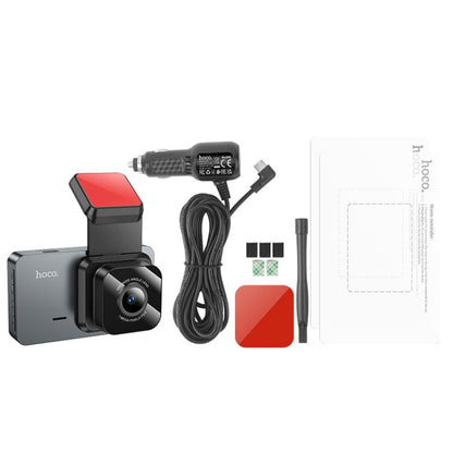 hoco DV9 720P 3 inch IPS HD Screen Display Driving Recorder(Metal Grey) - Car DVRs by hoco | Online Shopping UK | buy2fix