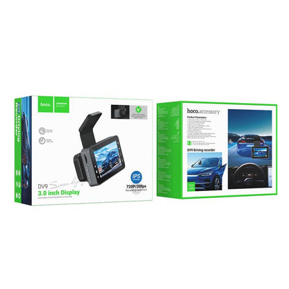 hoco DV9 720P 3 inch IPS HD Screen Display Driving Recorder(Metal Grey) - Car DVRs by hoco | Online Shopping UK | buy2fix