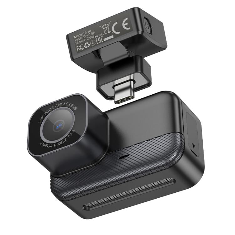 hoco DV10 1.47 inch IPS Mini Screen Dashcam Driving Recorder(Black) - Car DVRs by hoco | Online Shopping UK | buy2fix