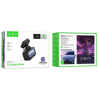 hoco DV10 1.47 inch IPS Mini Screen Dashcam Driving Recorder(Black) - Car DVRs by hoco | Online Shopping UK | buy2fix