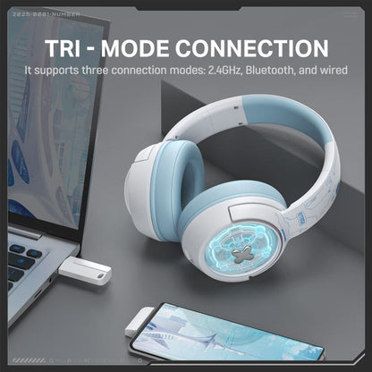 ONIKUMA GT802  Bluetooth 2.4G Wired E-sports Game Headset(White) - Multimedia Headset by ONIKUMA | Online Shopping UK | buy2fix