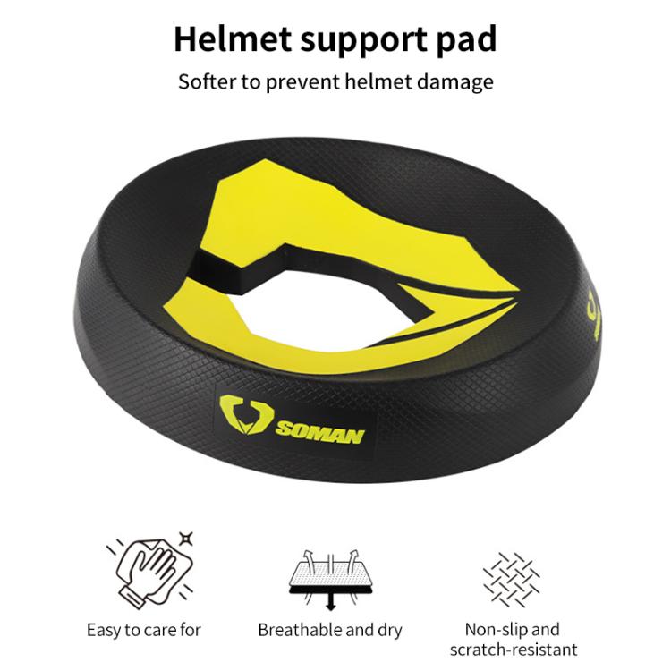 SOMAN Motorcycle Helmet Support Pad Anti-slip Protection Stand(Yellow) - Others by SOMAN | Online Shopping UK | buy2fix