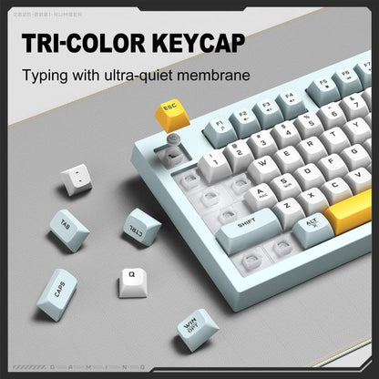 ONIKUMA G80 Bluetooth 2.4G Wired Silent Silver Membrane Keyboard(Green) - Wireless Keyboard by ONIKUMA | Online Shopping UK | buy2fix