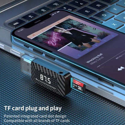 USB Car FM Transmitter Wireless Bluetooth Receiver(Black) - Bluetooth Adapters by buy2fix | Online Shopping UK | buy2fix