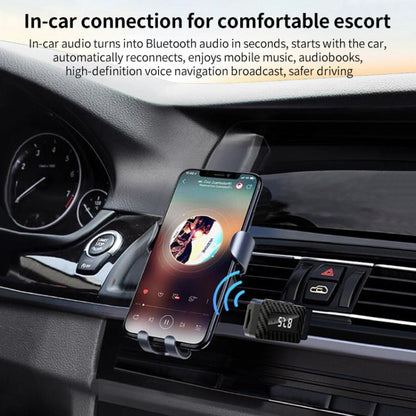 USB Car FM Transmitter Wireless Bluetooth Receiver(Black) - Bluetooth Adapters by buy2fix | Online Shopping UK | buy2fix