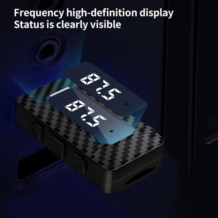 USB Car FM Transmitter Wireless Bluetooth Receiver(Black) - Bluetooth Adapters by buy2fix | Online Shopping UK | buy2fix