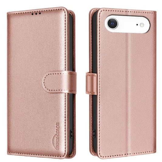 For iPhone Air Litchi Texture RFID Anti-theft Leather Phone Case(Gold) - iPhone Air Cases by buy2fix | Online Shopping UK | buy2fix