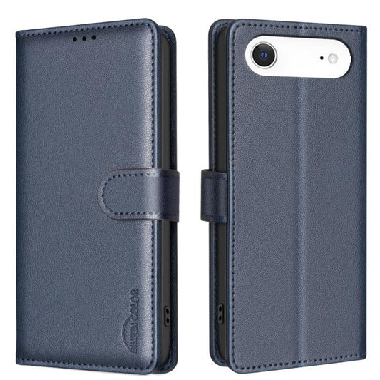 For iPhone Air Litchi Texture RFID Anti-theft Leather Phone Case(Blue) - iPhone Air Cases by buy2fix | Online Shopping UK | buy2fix