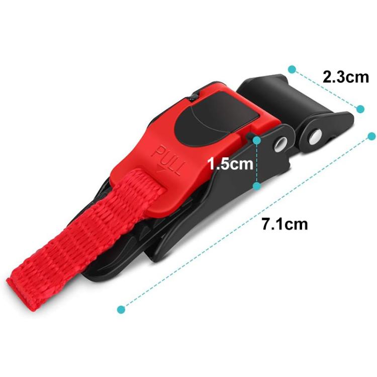 SOMAN QB12 Motorcycle Helmet Buckle Universal Quick Release Plastic Clip(Black Red) - Others by SOMAN | Online Shopping UK | buy2fix