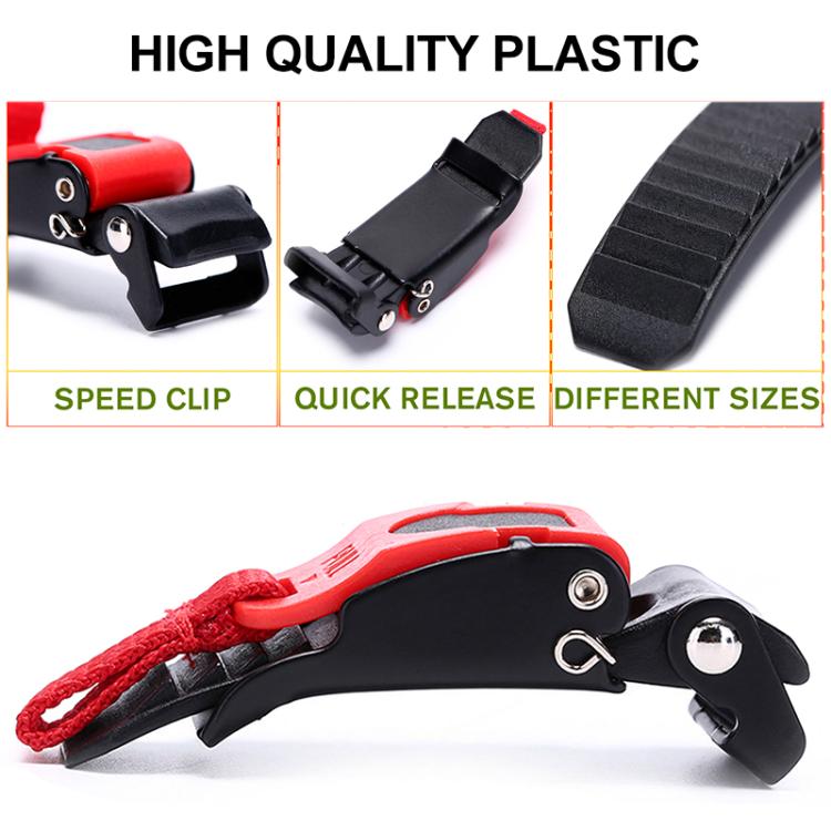 SOMAN QB12 Motorcycle Helmet Buckle Universal Quick Release Plastic Clip(Black Red) - Others by SOMAN | Online Shopping UK | buy2fix