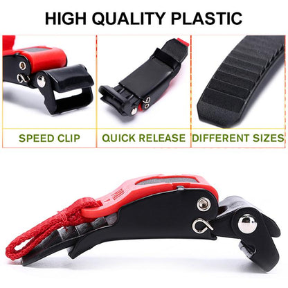 SOMAN QB12 Motorcycle Helmet Buckle Universal Quick Release Plastic Clip(Black Red) - Others by SOMAN | Online Shopping UK | buy2fix