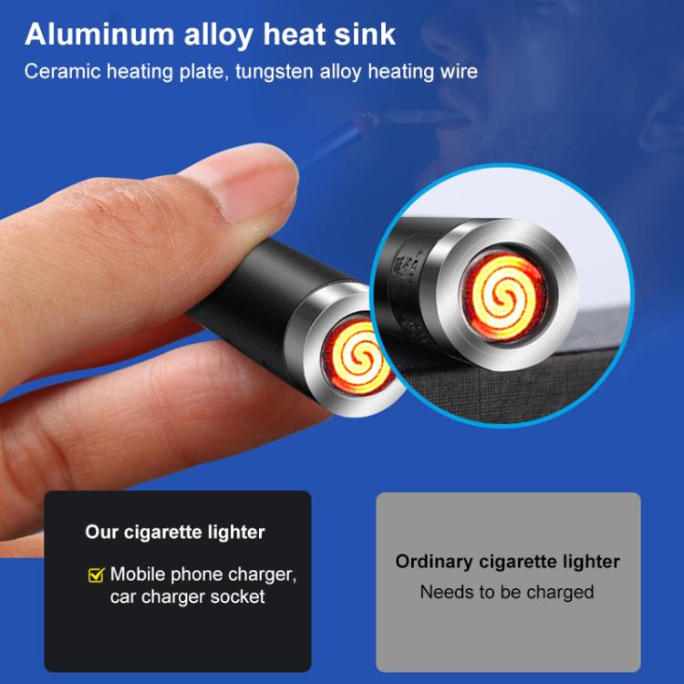 Type-C mini Car Cigarette Lighter(Dark Grey) - Cigar Socket by buy2fix | Online Shopping UK | buy2fix