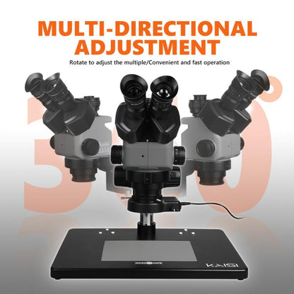 Kaisi 6558 6.5-58X Synchronous Zoom Trinocular Stereo Microscope - Microscope Magnifier Series by Kaisi | Online Shopping UK | buy2fix