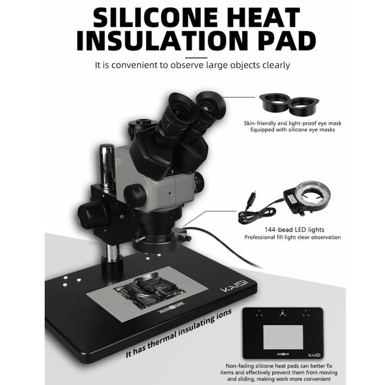 Kaisi 6558 6.5-58X Synchronous Zoom Trinocular Stereo Microscope - Microscope Magnifier Series by Kaisi | Online Shopping UK | buy2fix