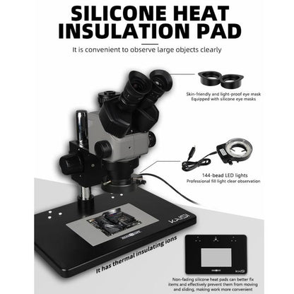 Kaisi 6558 6.5-58X Synchronous Zoom Trinocular Stereo Microscope - Microscope Magnifier Series by Kaisi | Online Shopping UK | buy2fix